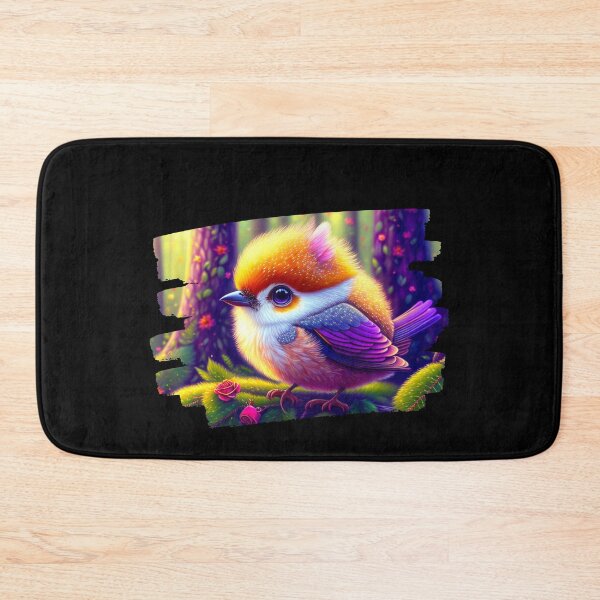 Item preview, The Multi-Colored Magic of a Little Forest Bird: A Fluffy Adventure in Cuteness ai generated designed and sold by Mechanical-Artt.