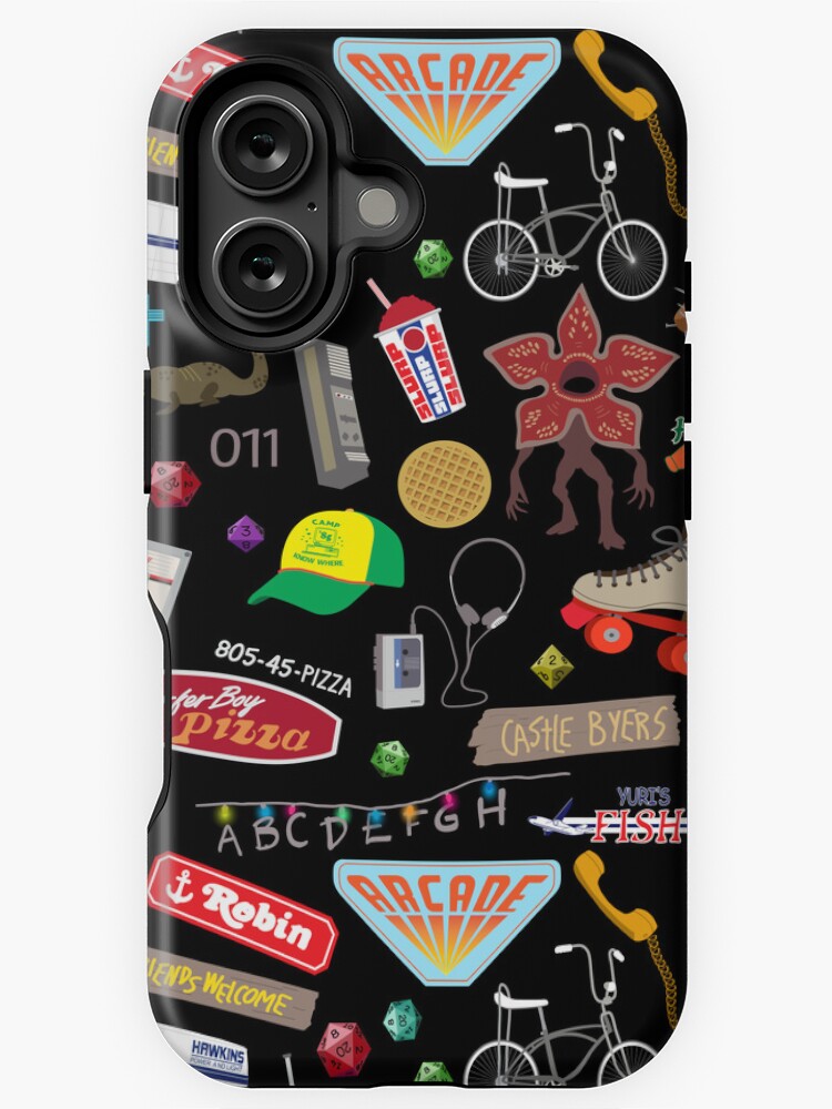 Thumbnail 1 von 4, iPhone-Hülle, Stranger Things-Muster designt und verkauft von jennifereladd.