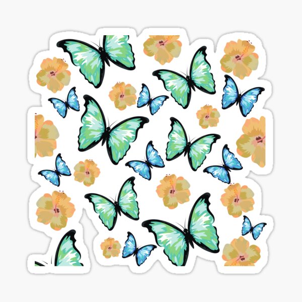 Item preview, Green and Blue Butterflies  designed and sold by Sichoo.
