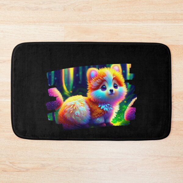 Item preview, Little Cute Fox like creature in a Sunny Forest Ai Generated Multicolored designed and sold by Mechanical-Artt.