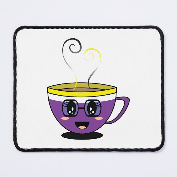 Item preview, Equalitea Nonbinary Flag Pride w/ lashes and tall glasses designed and sold by qteapiecastle.