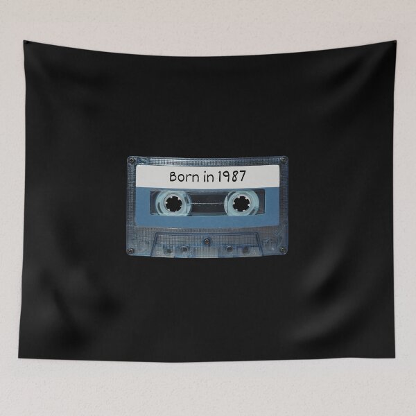 Item preview, Born in 1987 Cassette Tape Design Birthday Gift Idea designed and sold by RetroDesignsNW.