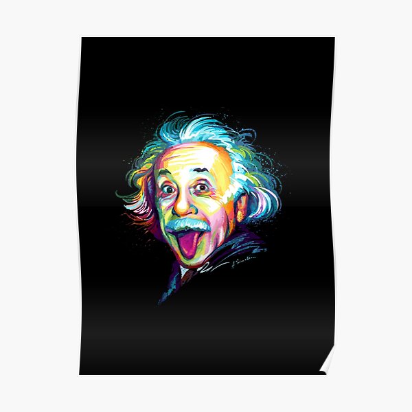 Albert Einstein Poster By Stonemask Redbubble