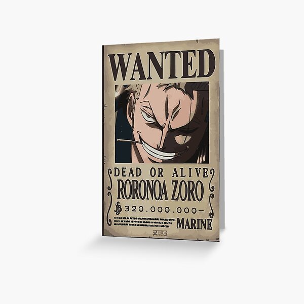 Roronoa Zoro One Piece Zoro Pirate Hunter Bounty Poster Postcard for Sale  by One Piece Bounty Poster