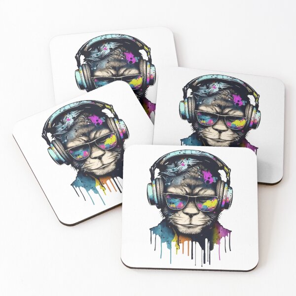 Item preview, The Monkey listens to music in style designed and sold by Melcu.
