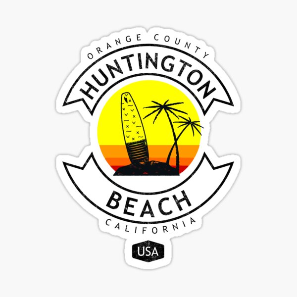 Huntington Beach California Surf Sticker