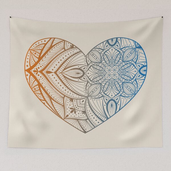 Item preview, Rainbow Heart Mandala designed and sold by BuBuchi.