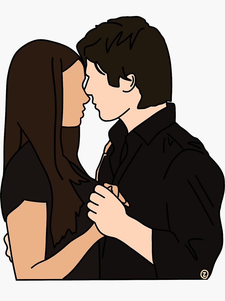 Delena Rain Kiss Sticker for Sale by Sofmacias