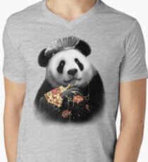 PANDA LOVES PIZZA Men's V-Neck T-Shirt