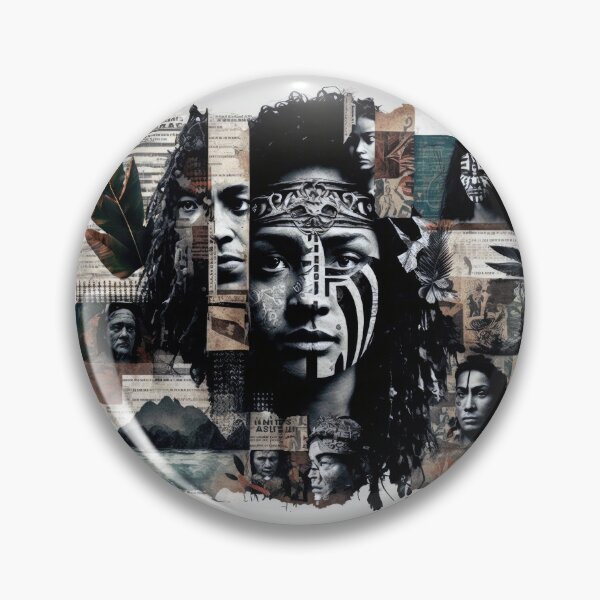 Artikelvorschau, Maori-Leute-Collage entworfen und verkauft von Odd World.