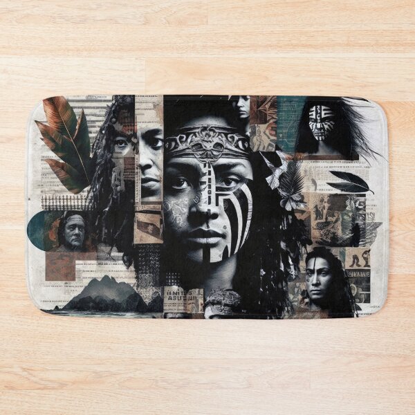 Artikelvorschau, Maori-Leute-Collage entworfen und verkauft von Odd World.