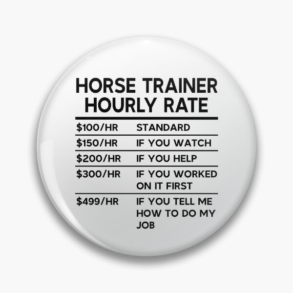 Item preview, Horse Trainer Hourly Rate designed and sold by woodesigner.