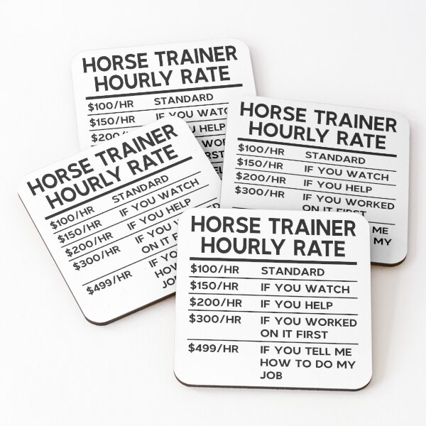 Item preview, Horse Trainer Hourly Rate designed and sold by woodesigner.