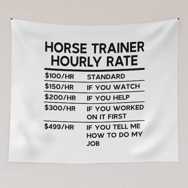 Item preview, Horse Trainer Hourly Rate designed and sold by woodesigner.