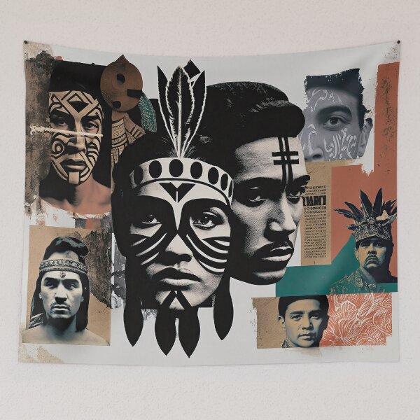 Item preview, Maori People Collage designed and sold by Odd World.