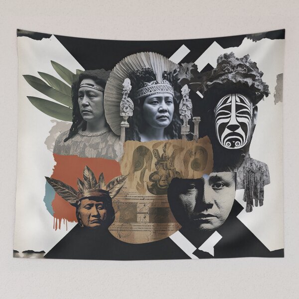 Item preview, Maori People Collage designed and sold by Odd World.