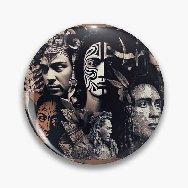 Artikelvorschau, Maori-Leute-Collage entworfen und verkauft von Odd World.
