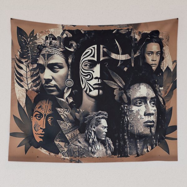 Item preview, Maori People Collage designed and sold by Odd World.