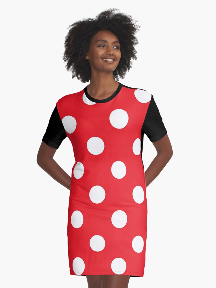 polka dot red and white dress