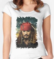 Captain Jack Sparrow - Pirates of the Caribbean Women's Fitted Scoop T-Shirt