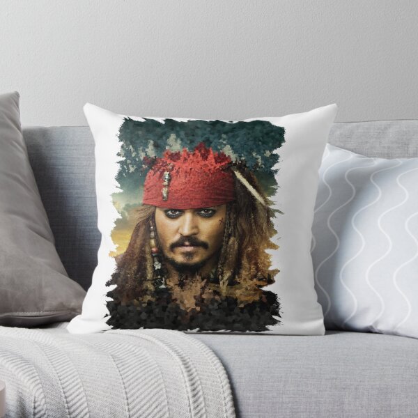 Captain Jack Sparrow - Pirates of the Caribbean Throw Pillow