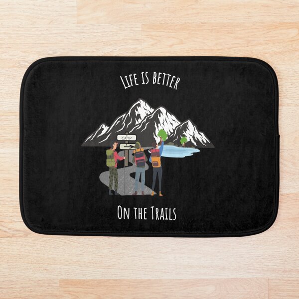 Item preview, La vida es mejor en los senderos - Campamento de montaña designed and sold by ArleDesign.
