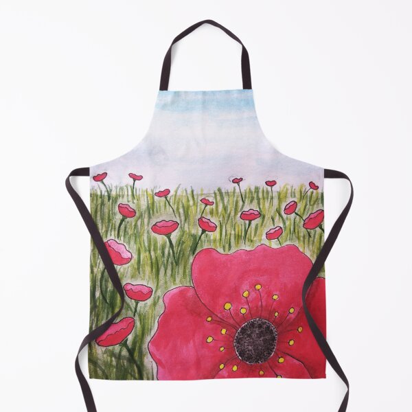 Item preview, watercolor field full of poppies designed and sold by -Lily-Anne-.