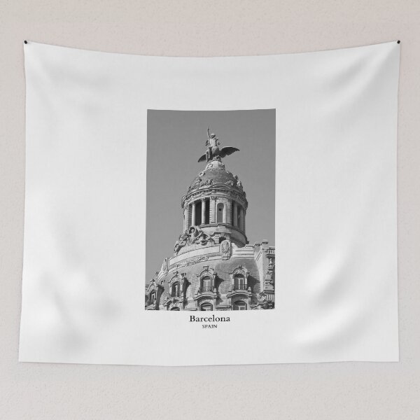Item preview, Famous Passeig de Gracia in Barcelona Spain Travel Black and White designed and sold by SoccaTamam.