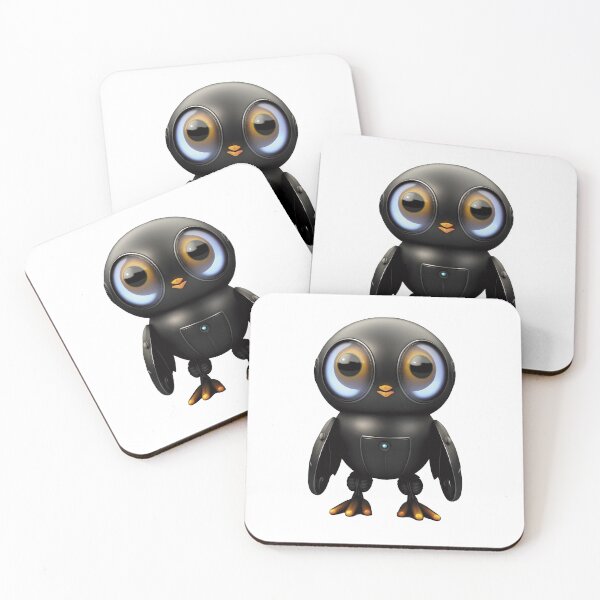 Item preview, Black Matte Penguin Robot | Cute Penguin | Big Eyes designed and sold by Broskan.