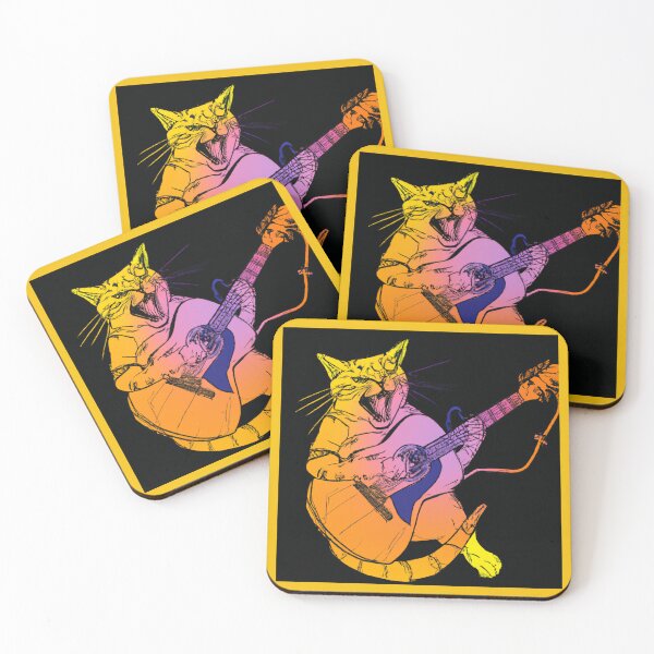 Item preview, cat playing guitar designed and sold by ramazis.