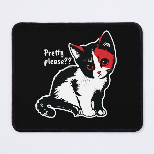 Item preview, Cute kitten illustration - red & black designed and sold by Gerald Waters.