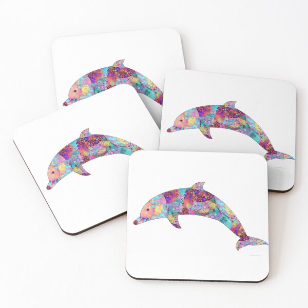 Item preview, Enchanted Porpoise Dolphin Flipper Fish Art designed and sold by Sharon Cummings Art.