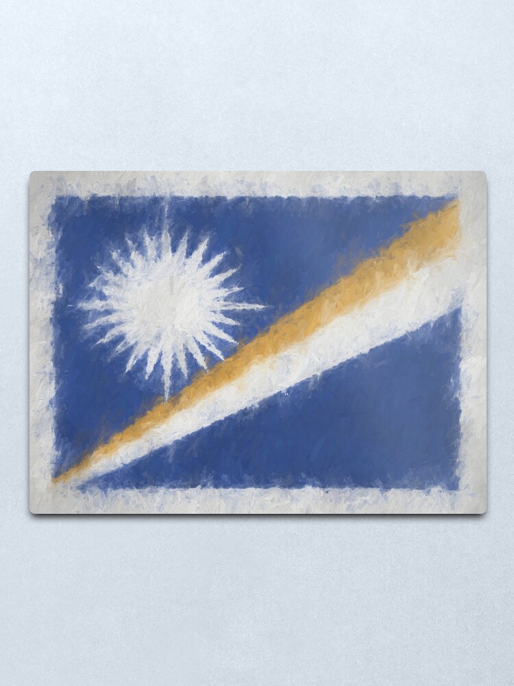 Alternate view of Marshall Islands Flag Reworked No. 66, Series 4 Metal Print