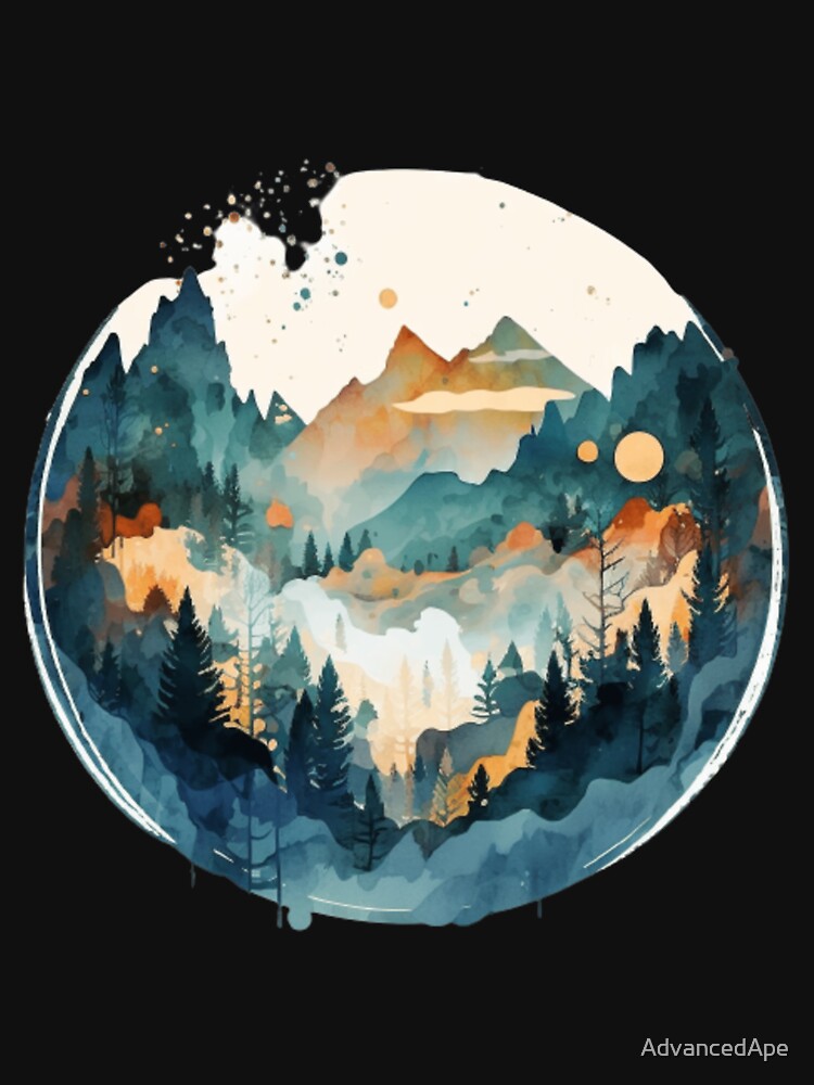 Watercolour Mountains T-Shirt