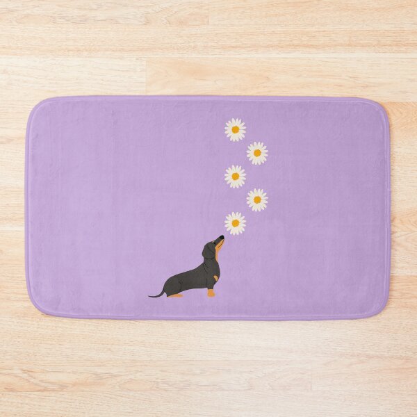 Item preview, Dachshund Dog with Daisy Flower designed and sold by SeasonalDogs.