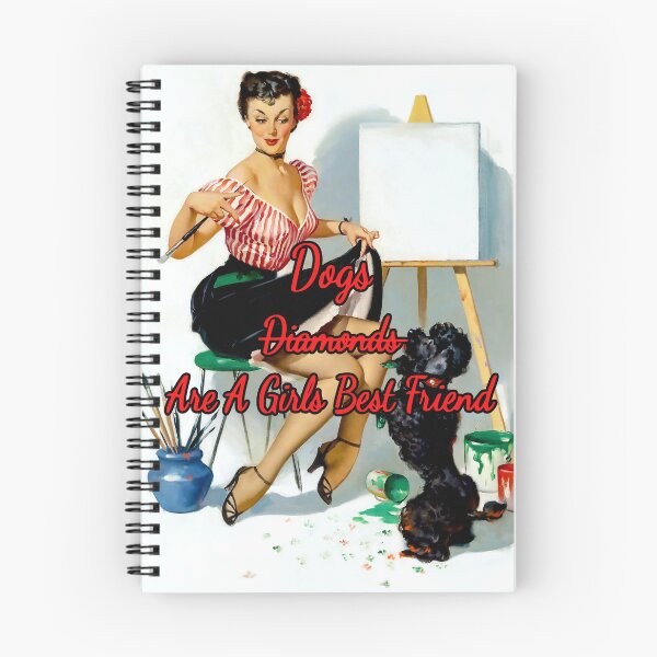 Item preview, 1950’s Pinup Some Help! Down Boy by Gil Elvgren designed and sold by KellysComColors.