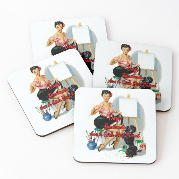 Item preview, 1950’s Pinup Some Help! Down Boy by Gil Elvgren designed and sold by KellysComColors.