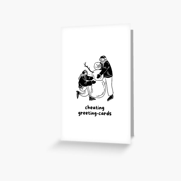Item preview, cheating greeting-cards designed and sold by bazaarchop.