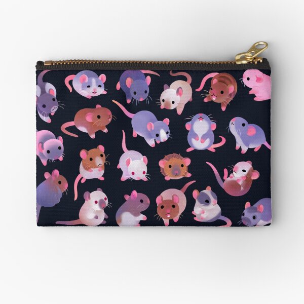 Fancy rat - dark Zipper Pouch