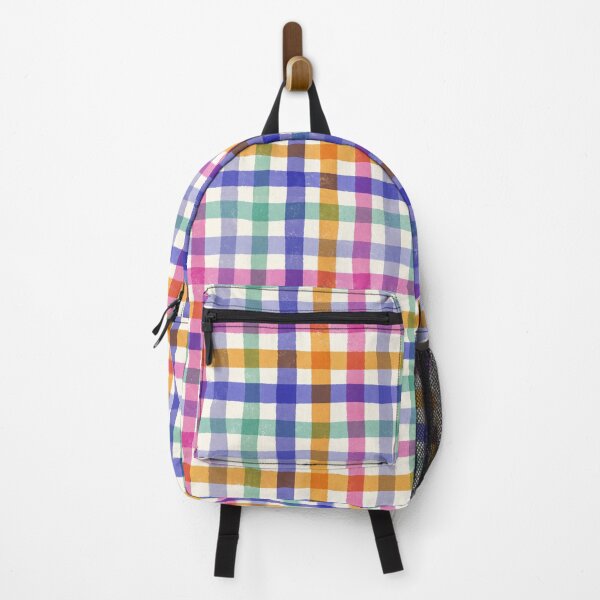 Item preview, Gingham Style Purple Orange Pink Green Blue designed and sold by Studio Dotsch.
