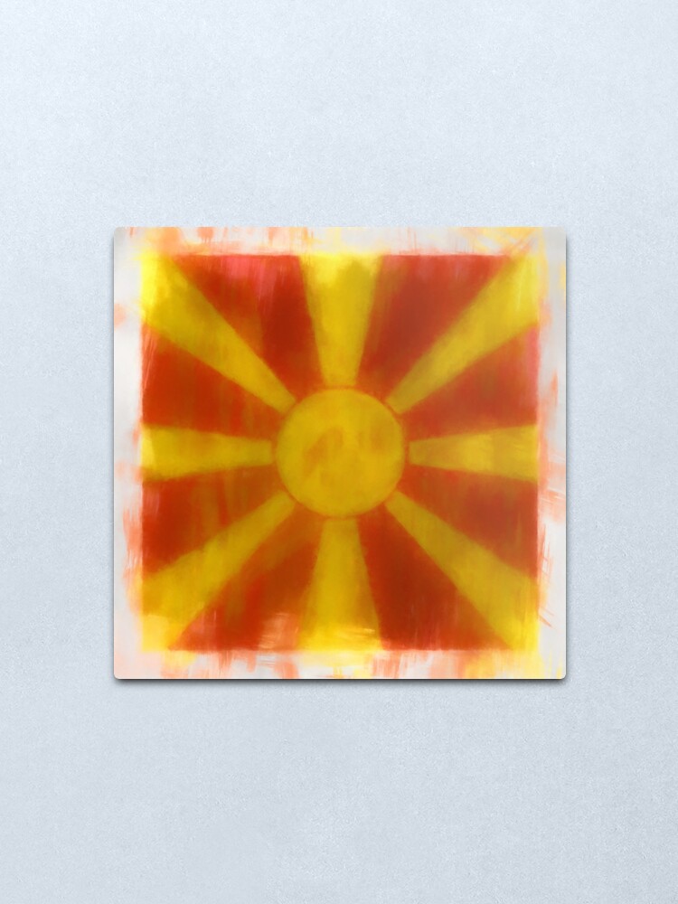 Alternate view of Macedonia Flag Reworked No. 2, Series 1 Metal Print