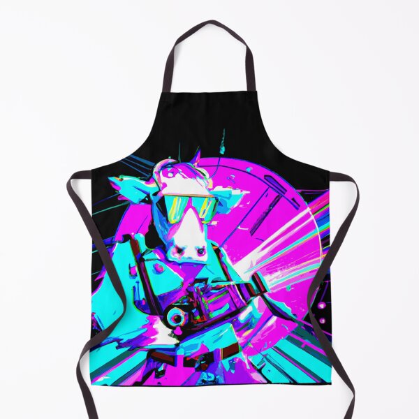 Item preview, Cyberpunk Synthwave Future Cow with Laser designed and sold by Grathicks.