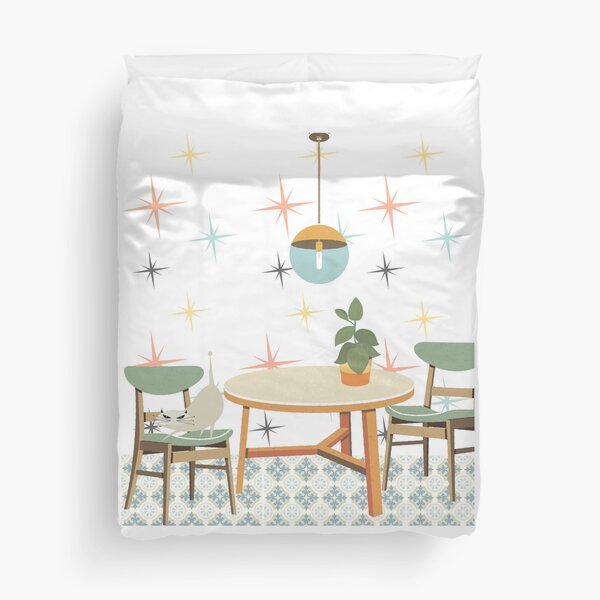 Item preview, Mid Century Modern Kitchen with Cat designed and sold by uhnotsocool.