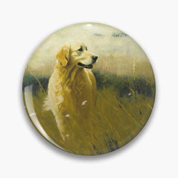 Item preview, Golden Retriever in a Field with Wildflowers designed and sold by newnomads-art.