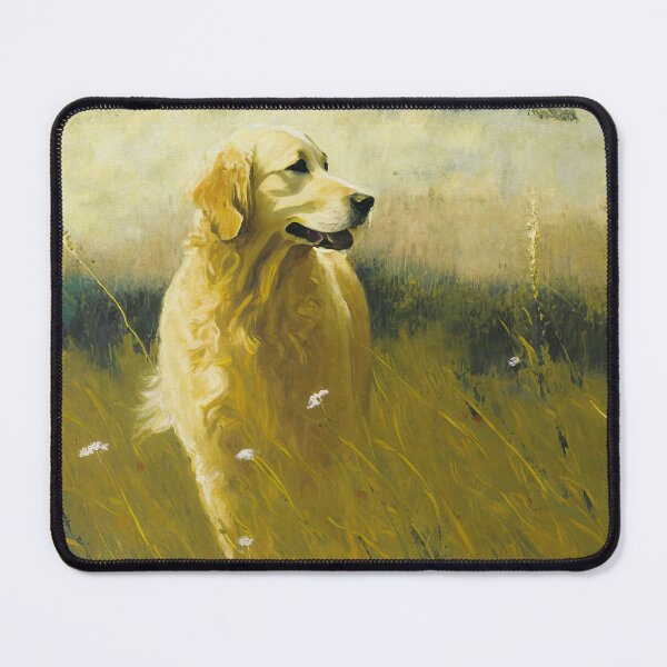 Item preview, Golden Retriever in a Field with Wildflowers designed and sold by newnomads-art.