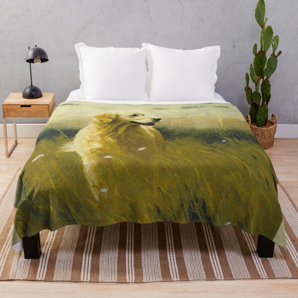 Item preview, Golden Retriever in a Field with Wildflowers designed and sold by newnomads-art.