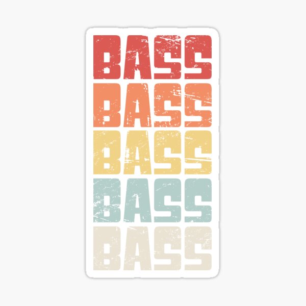 Vista previa del artículo con la obra «Texto retro de la pesca de BASS 70s», diseñado y vendido por Jam Jar.