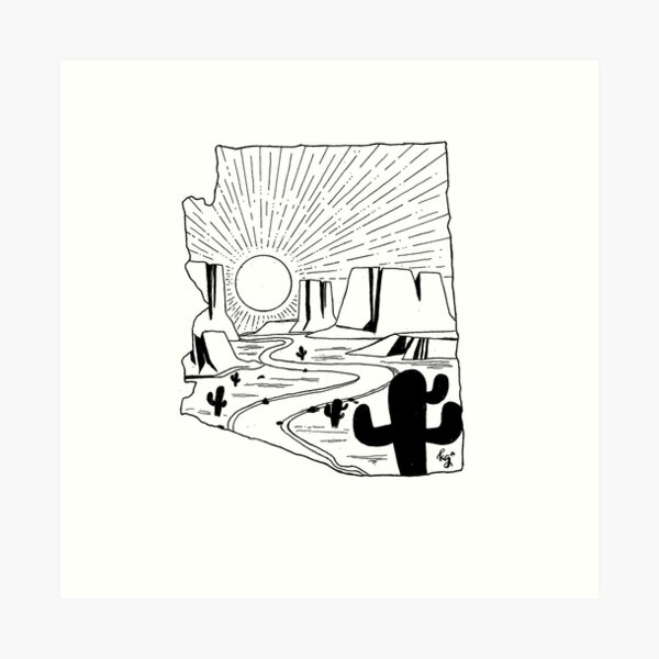 Arizona State Wild Art Print