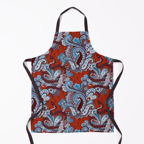Item preview, Serpent paisley red and blue designed and sold by Michelle doran.