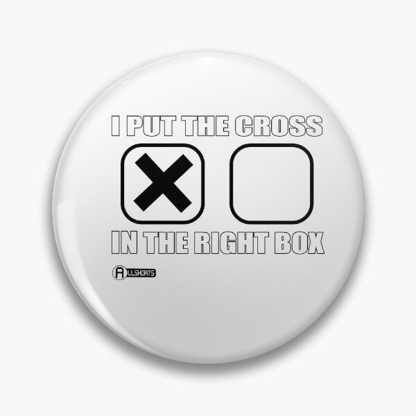 Item preview, I Put the cross in the Right Box Hand-drawn by Marcus  designed and sold by Allshorts.